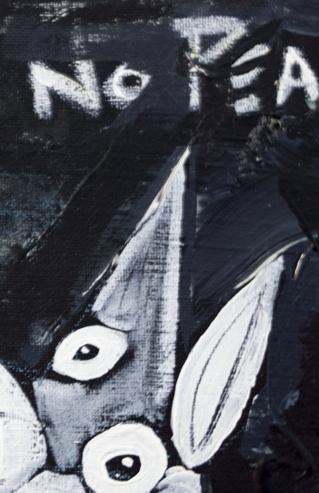 No Justice closeup detail