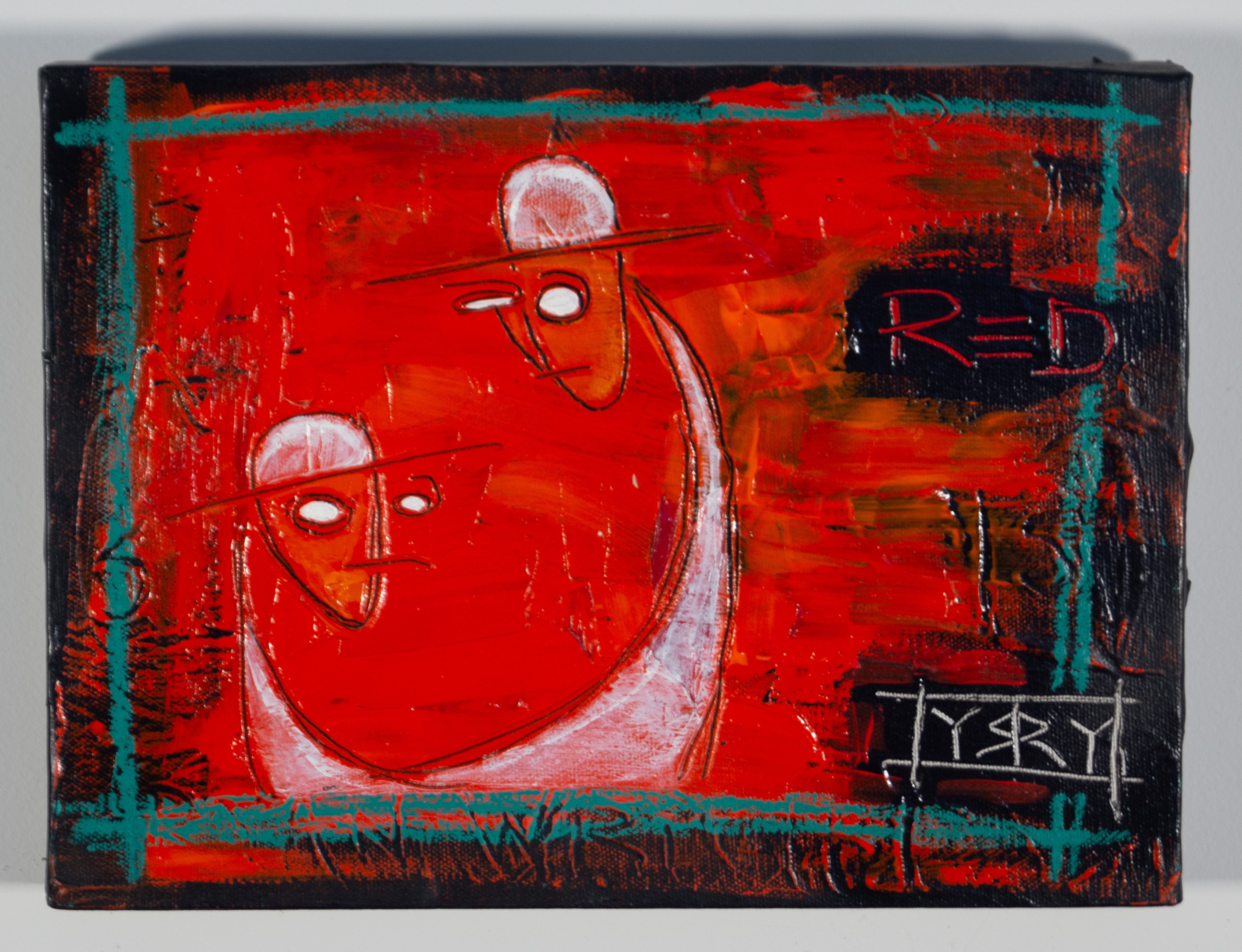 Red Twins on wall